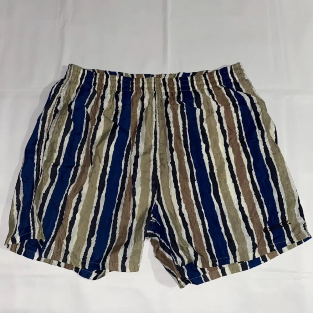 Vintage Activewear Givenchy Striped Swim Trunks
